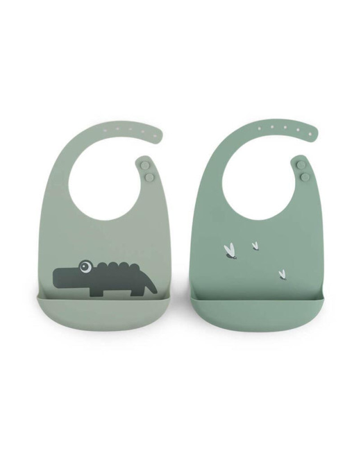 Lot de 2 bavoirs en silicone