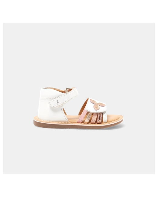 Sandales salomés cuir fleur