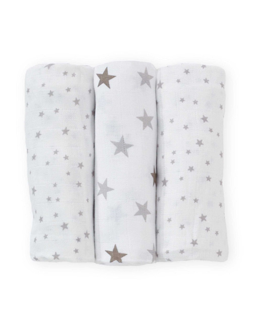 Lot de 3 langes bébé - OEKO-TEX® STANDARD 100