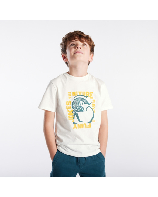 T-shirt à motif blanc garçon