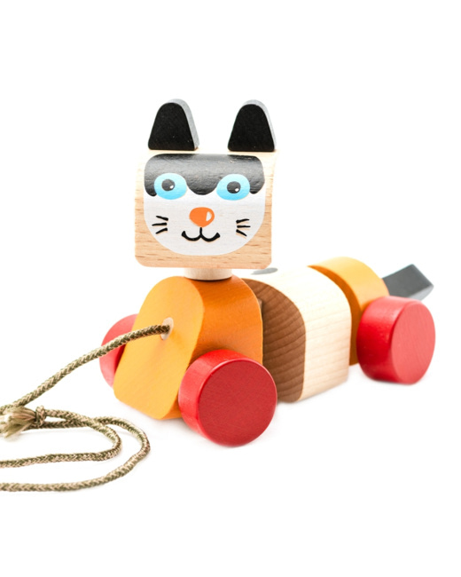Jouet à tirer Chat