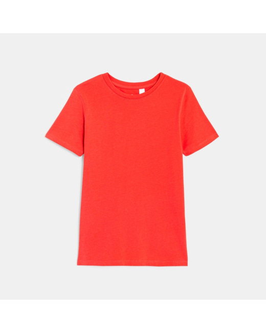 T-shirt basique manches courtes rouge garçon