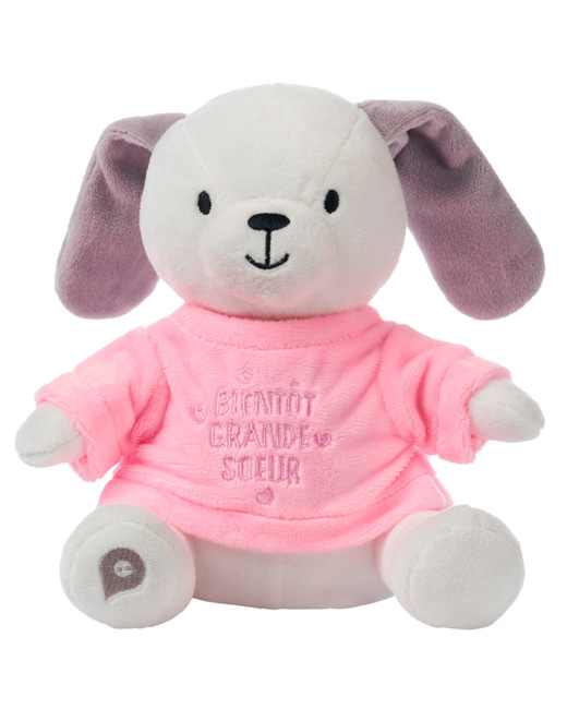 Habillage pour peluche annonce de naissance "tu vas être grande soeur"