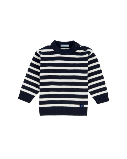 Pull marin rayé "Fouesnant" Baby - Navire/Nature