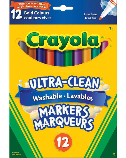 12 Marqueurs lavables 