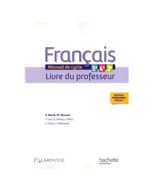 Français 5e - 4e - 3e (cycle 4) - Livre professeur