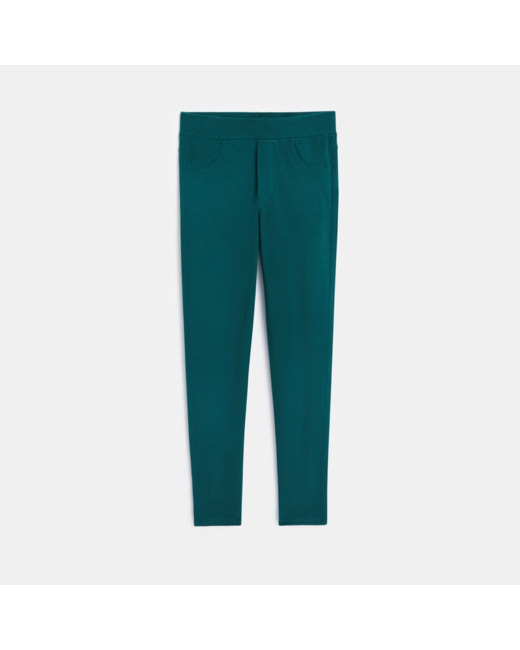 Jegging uni en jersey milano vert fille
