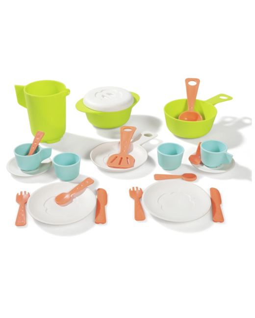 Dînette wescook bioplastique service complet pour 2 personnes