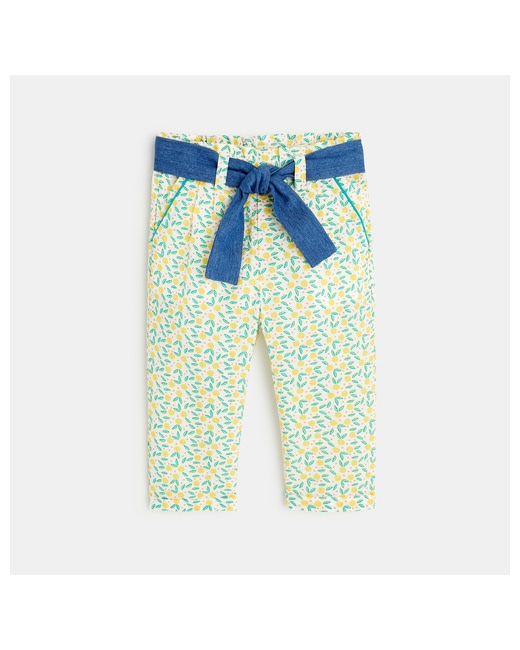 Pantalon paperbag motif graphique