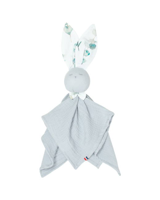 Doudou plat Lapin personnalisable, Eucalyptus