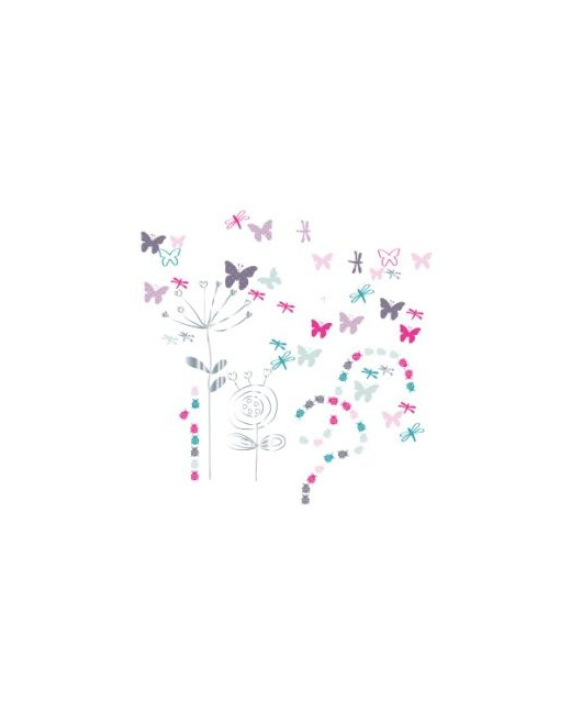 Lot de 75 stickers bebe Libellule 