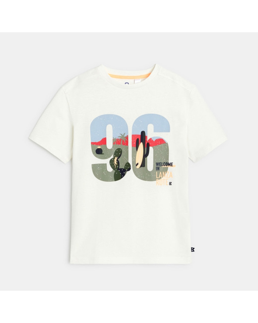 T-shirt à motif blanc garçon