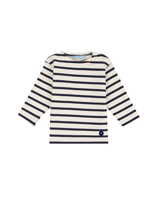 Marinière "Loctudy" Baby - coton épais - Nature/Navire