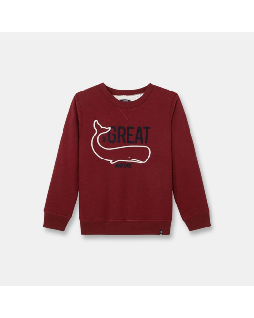 Sweat-shirt doublé rouge garçon