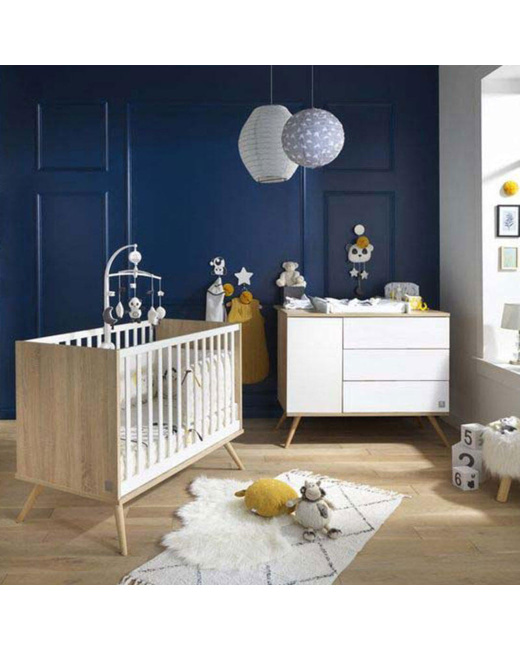 Chambre Duo Seventies Lit bébé + Commode