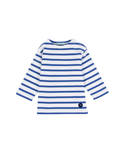 Marinière "Loctudy" Baby - coton épais - Blanc/Etoile