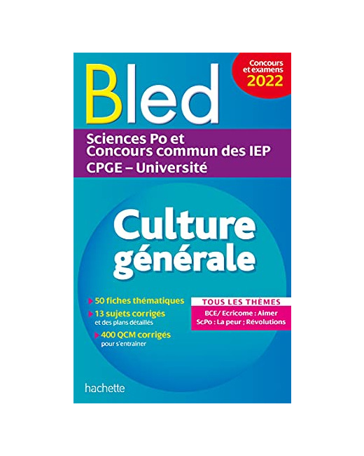 Bled supérieur - Culture générale, examens et concours 2022