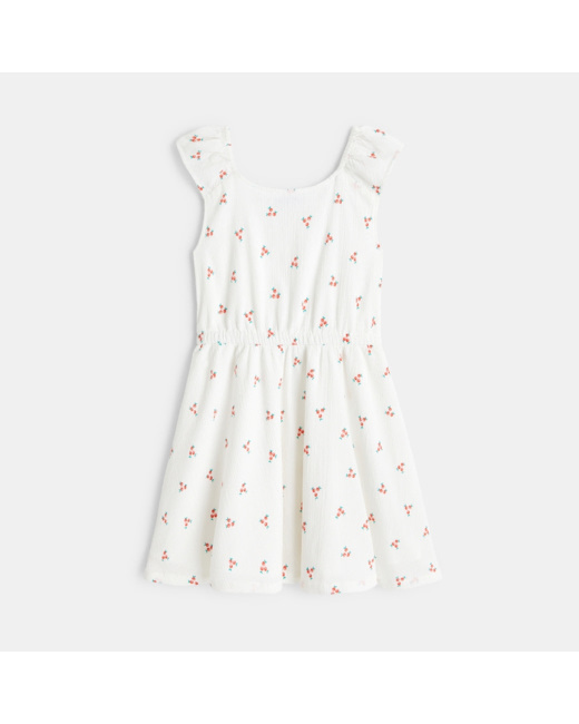 Robe sans manches imprimée verte fille