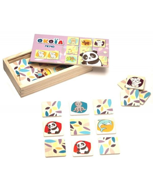 Jeu de mémoire en bois