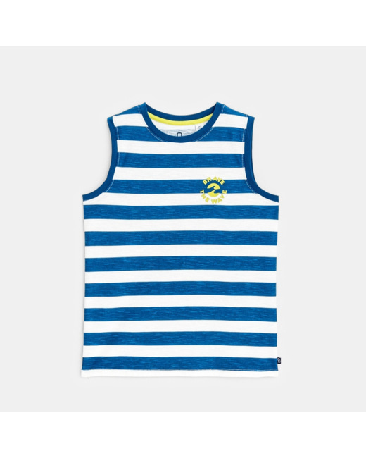 Débardeur à rayures bleu garçon