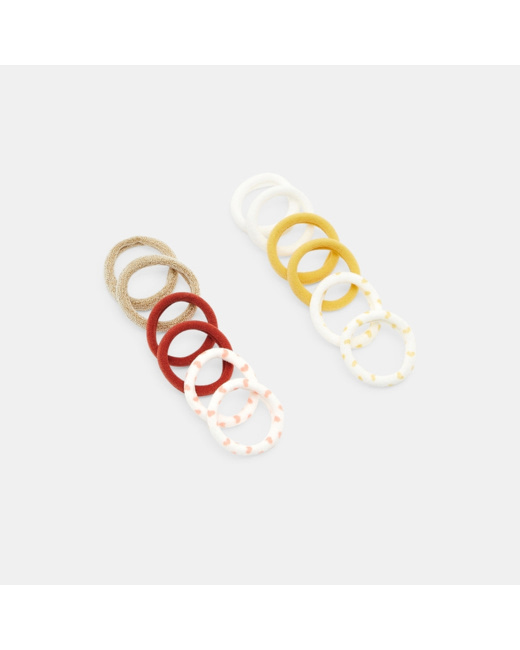 Elastiques mousse fantaisie (lot de 12) orange fille