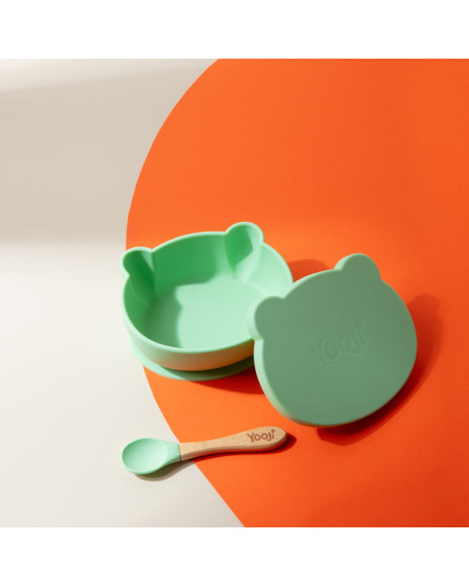 Bol et cuillère en silicone