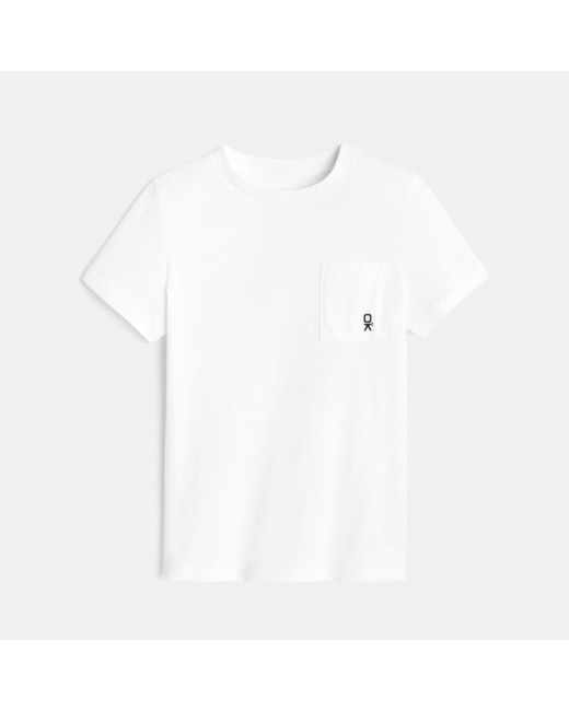 T-shirt uni manches courtes blanc garçon