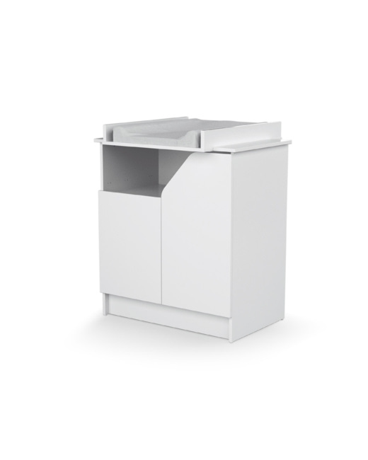Commode à langer 2 portes, 1 niche en bois CARNAVAL