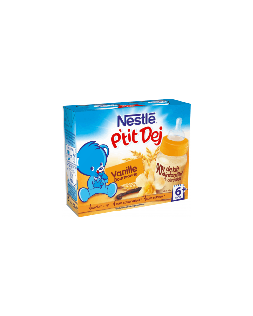 Nestlé P'tit Dej - Brique lait & céréales vanille gourmande
