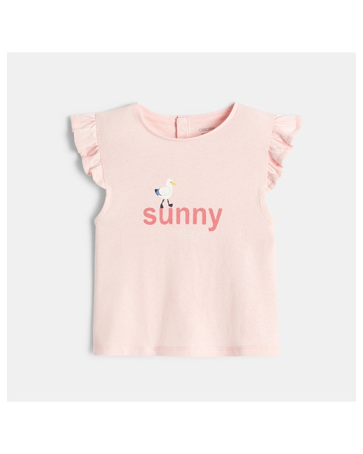 T-shirt imprimé oiseau à message