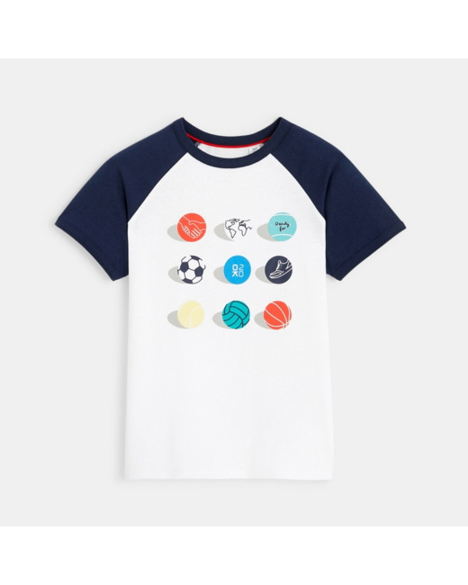 T-shirt des supporteurs blanc garçon