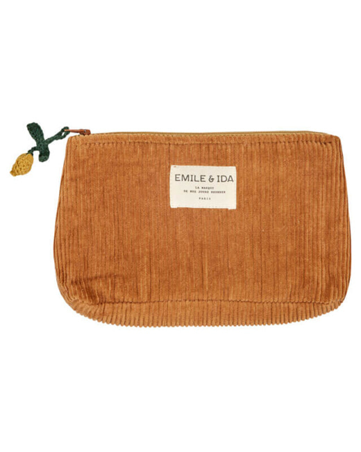 Trousse - velours Macadamia