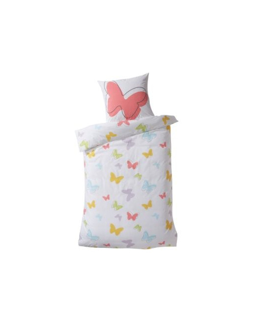 Linge de lit enfant Parure papillons 
