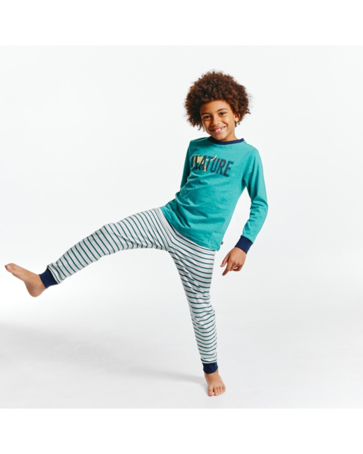 Pyjama 2 pièces en jersey bleu garçon