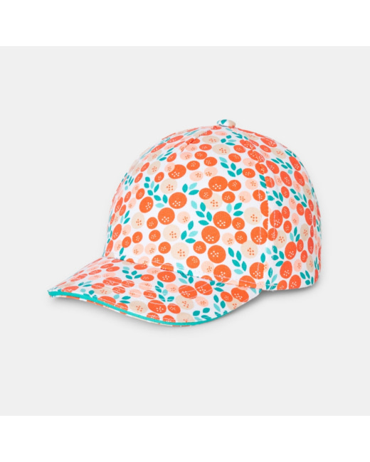 Casquette enfant imprimée orange fille