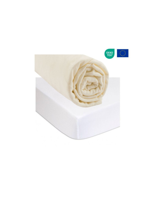 Drap housse 90x190 cm coton Bio + alèse Bio imperméable