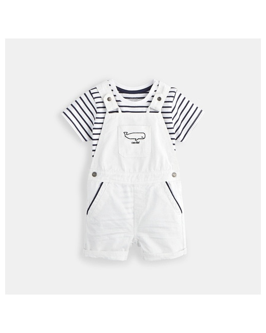 Salopette et t-shirt rayé