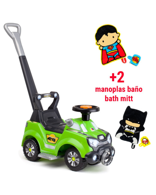 Trotteur 4 en 1 + 2 moufles de bain