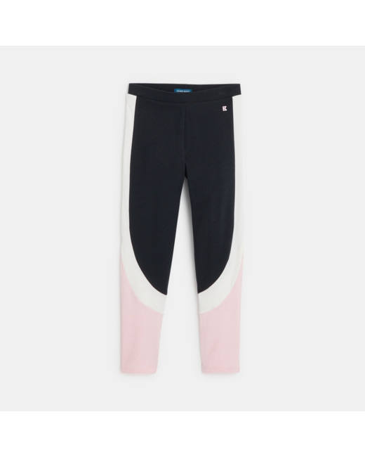 Legging de sport tricolore gris fille