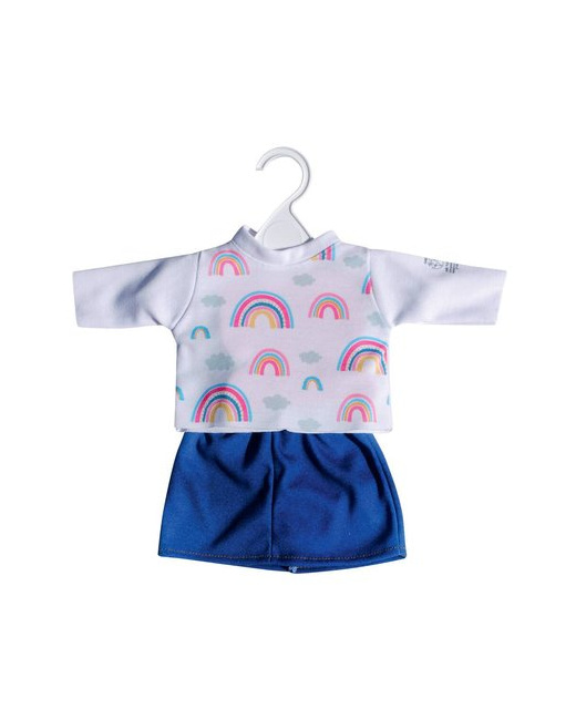 Ensemble pour poupée 42 cm - T-shirt arcs-en-ciel et jupe One World One Future