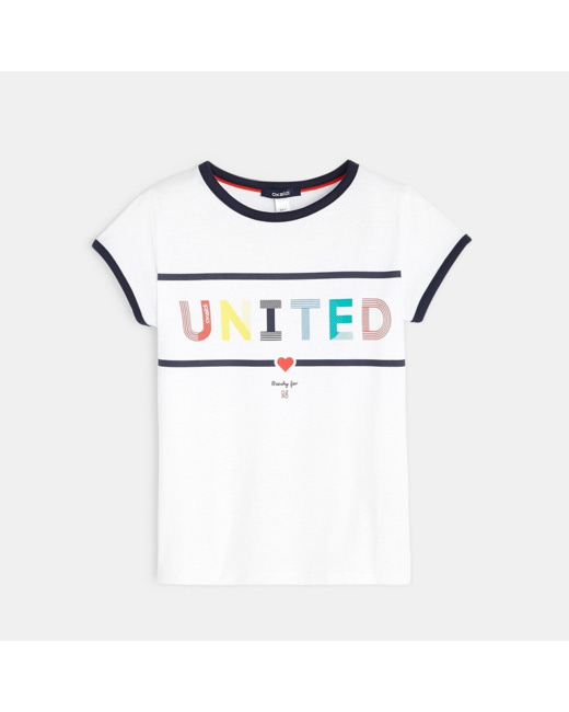 T-shirt des supporteurs blanc fille