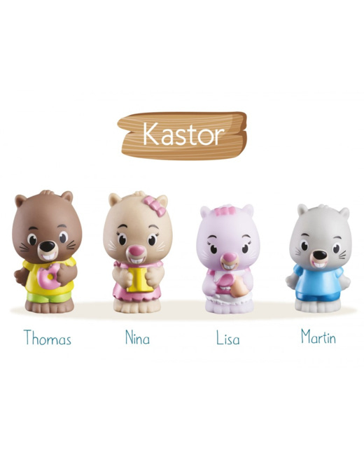4 personnages famille KASTOR - Klorofil