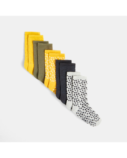 Lot de 5 paires de chaussettes fantaisie jaunes fille