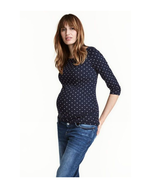 Top en jersey imprimé Mama