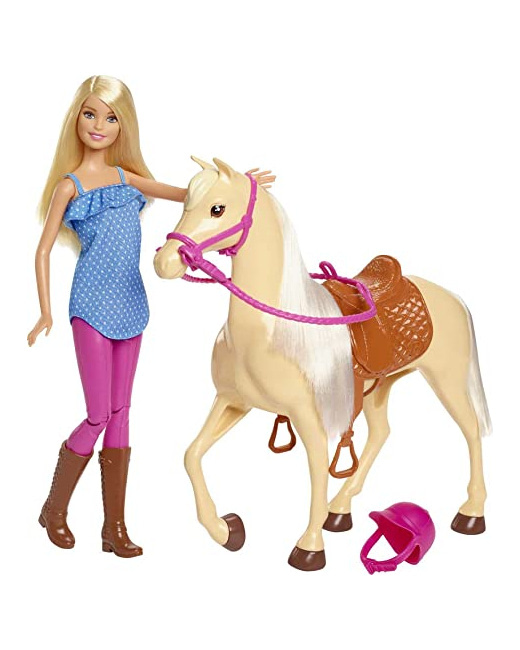 Barbie et son cheval - poupée blonde