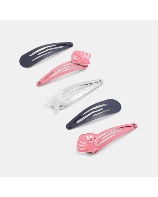 Barrettes clic clac en métal rose fille