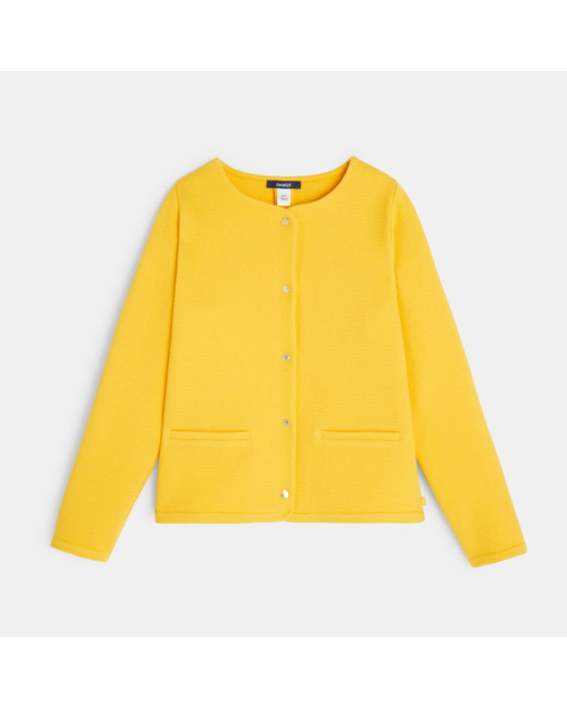 Sweat uni jaune fille