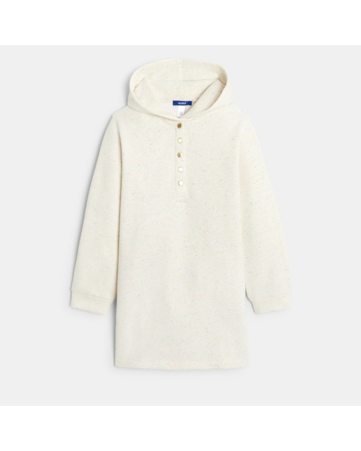 Robe sweat-shirt à capuche blanche fille