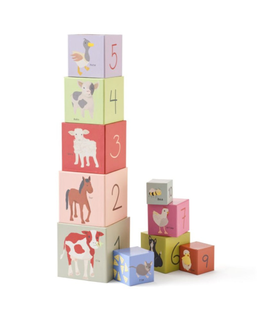 Cubes à empiler en carton Aiden