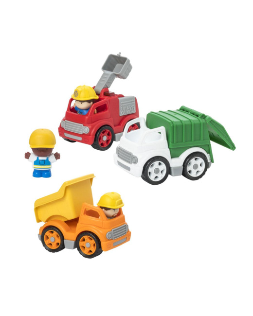 Set 3 camions et 3 figurines